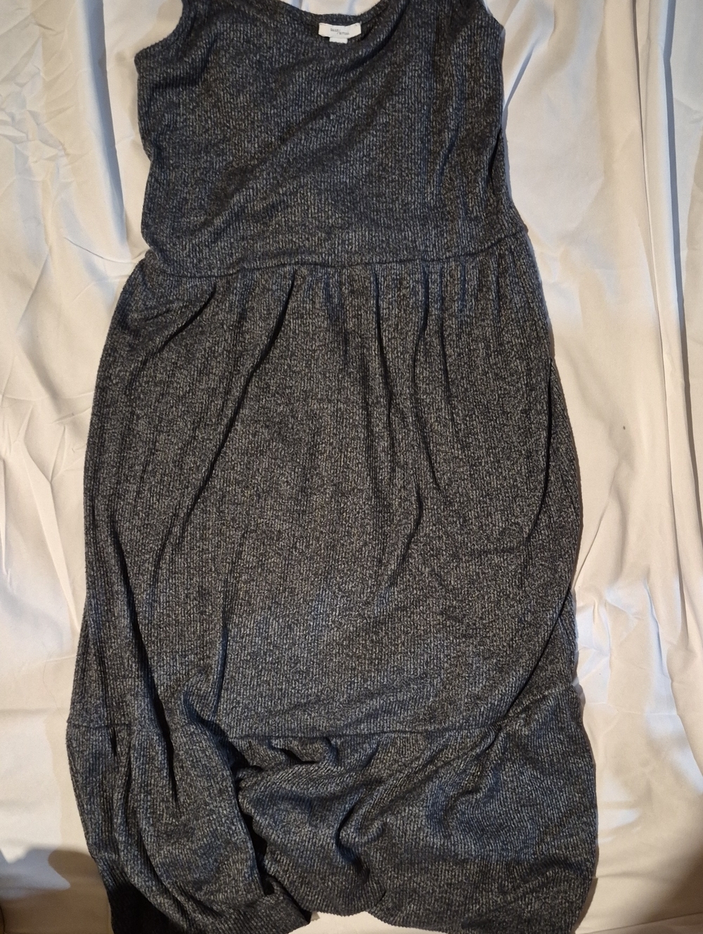 Daily Ritual Sleeveless Midi Dress in Heather Gray